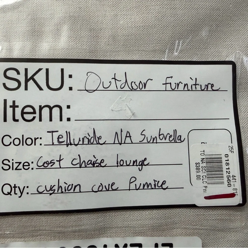 West Elm Telluride Outdoor Chaise Lounge Sunbrella® Cushion Cover NWT